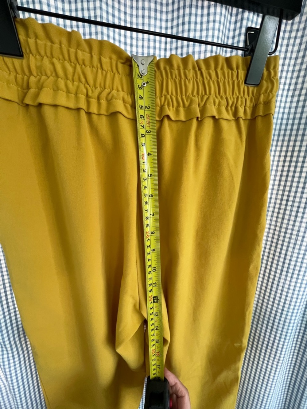 Zara Mustard Drawstring Paperbag Waist Track Pants - Picture 5 of 6